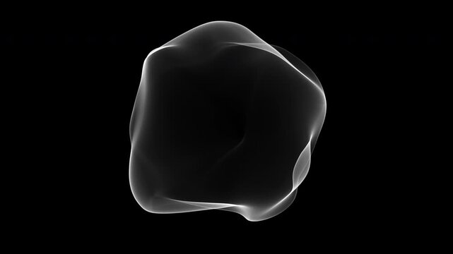 Dynamic White Fluid Sphere for Motion Design Projects