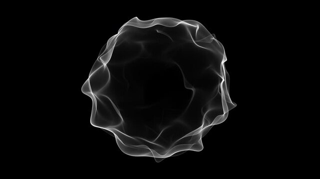 Abstract Rotating White Orb with Soft Liquid Surface