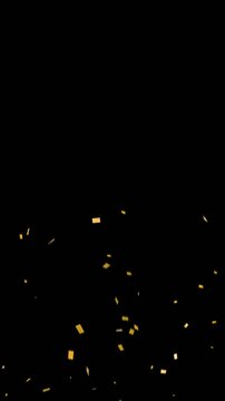 Vertical video golden confetti explosion overlay for social media stories and reels