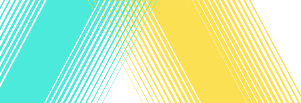 Dynamic vector background with speed racing stripes in cyan and yellow for sports or tech design template