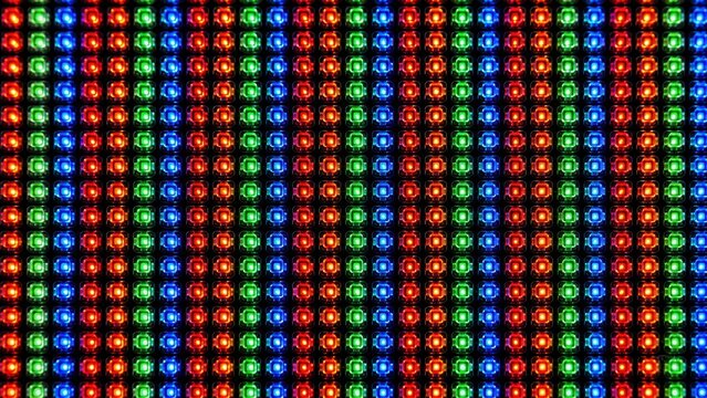 Abstract RGB LED Display Pixel Texture Close Up Background