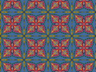 seamless Florals vintage traditional pattern elements designed for background, wallpaper, decorating, wrapping, fabric, clothing, textiles, tiles, carpet, embroid © maydoza