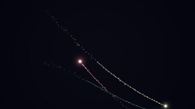 Bright comet streaks night sky, great for Sci-Fi designs, technology blog, educational materials, and news articles on space exploration.