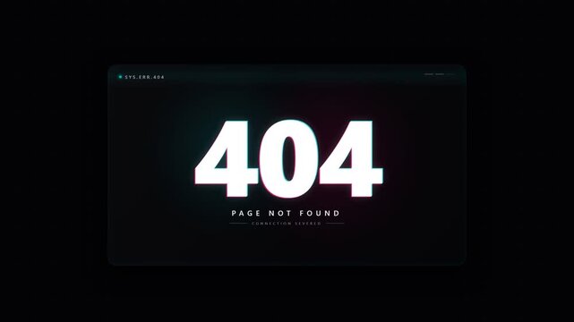 A standard error notification displays the numeric code for a missing digital resource on a dark themed interface where users encounter difficulty while browsing through various web portal pages