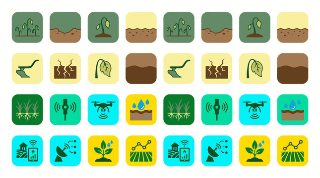 Climate-Resilient Agriculture Technology Icons