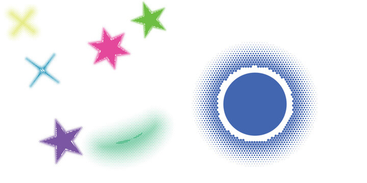 Bosnia and herzegovina flag illustration with stars and crescent moon design
