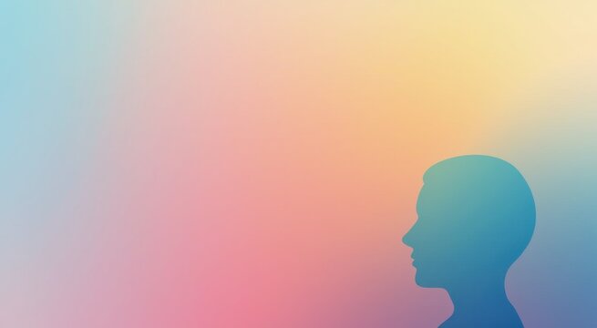 Silhouette of a man with a tie on mental wellbeing