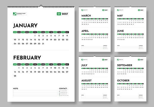 Calendar Template 2027