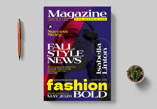 Modern Fashion Magazine Cover Pages