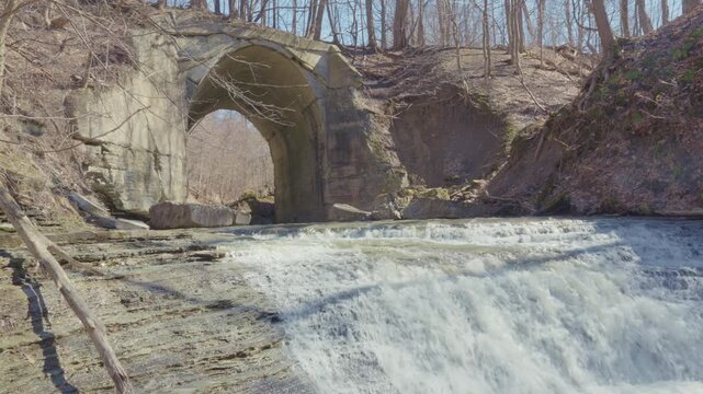 Glen Mill Falls flowing through scenic Upstate New York