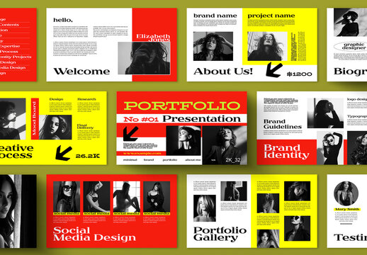 Modern Minimal Portfolio Presentation Template Design