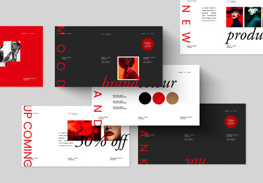 Modern Mood Board Presentation Template Clean Creative Design Slides