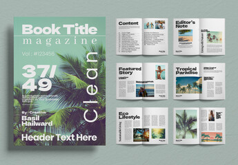 Modern Nature Lifestyle Editorial Magazine Design