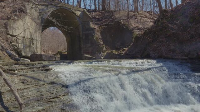 Glen Mill Falls flowing through scenic Upstate New York