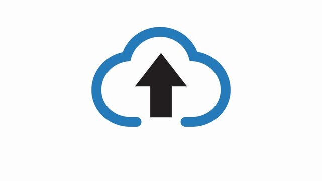 Cloud Data Upload Animation Icon