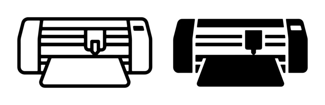 Cutting Machine Icons, Craft Cutter Vector Graphics, Silhouette Machine Symbols, DIY Crafting Tools, Digital Cutting Plotter, Electronic Die Cutter, Hobby Machine