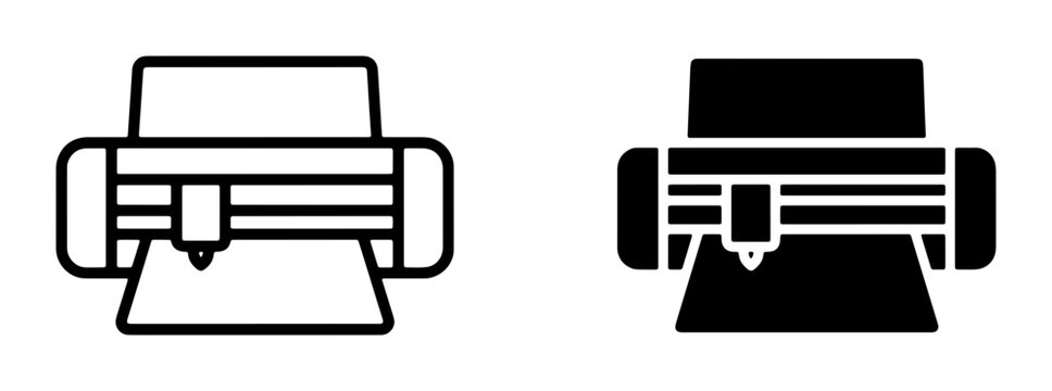 Cutting Plotter Icons, Vinyl Cutter Machine Symbols, Craft Machine Graphics, Digital Cutting Tools, Silhouette Vector Art