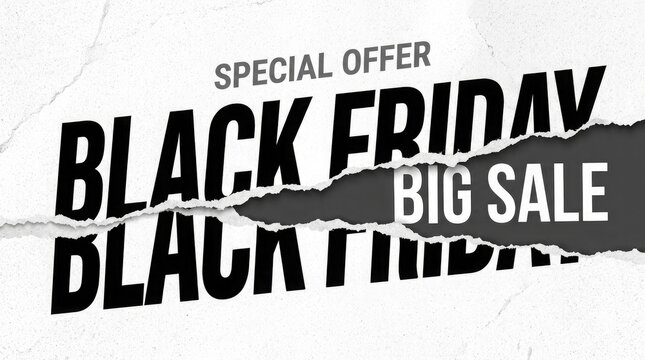 Black friday sale announcement massive discounts special offers for black friday shopping event