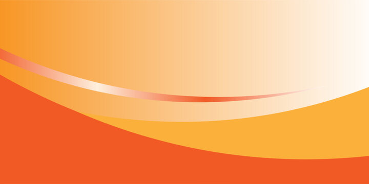 Abstract orange and yellow curved wave background with metallic shiny gradient for modern vibrant presentation design,