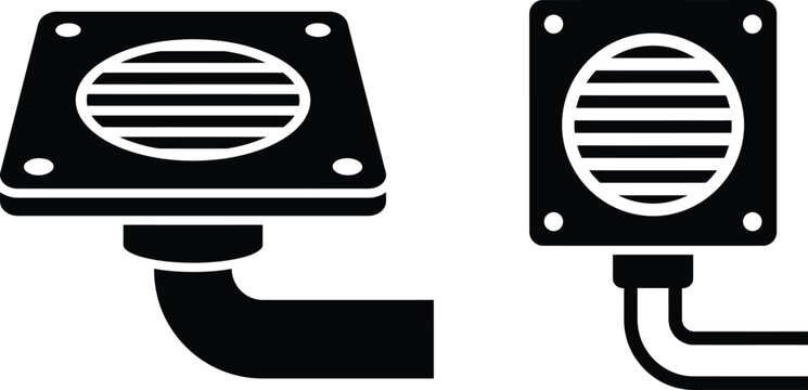 Ventilation system component on white background with clean lines for HVAC and building design concepts