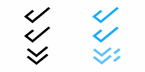 Checkmark Icons In Four Styles On White Background © Juran