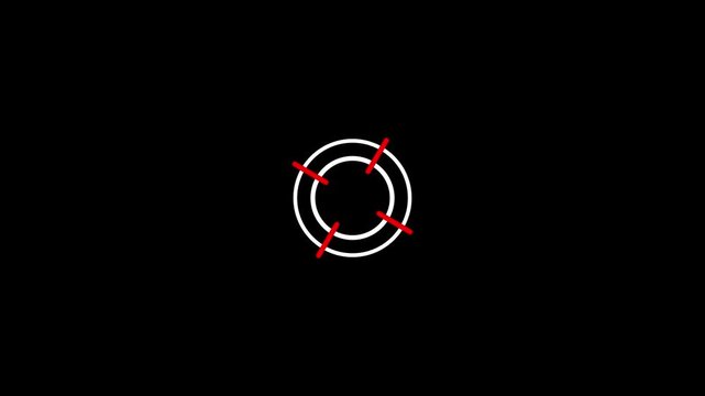 Business Target Icon Animation for Strategy and Goal Achievement.