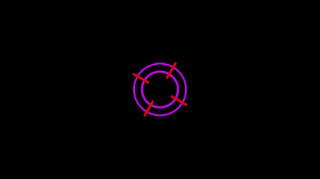 Business Target Icon Animation for Strategy and Goal Achievement.