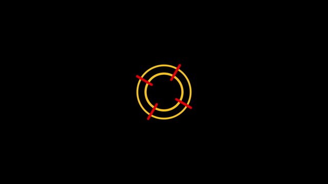 Business Target Icon Animation for Strategy and Goal Achievement.