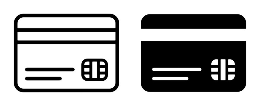 Credit Card Icons, Payment Card Symbols, Financial Transaction Icons, Digital Wallet Icons, Plastic Card Graphics