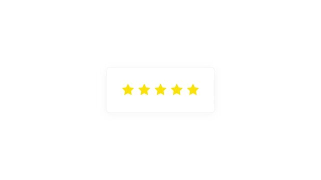 5 stars ratting review flat 4k background animation