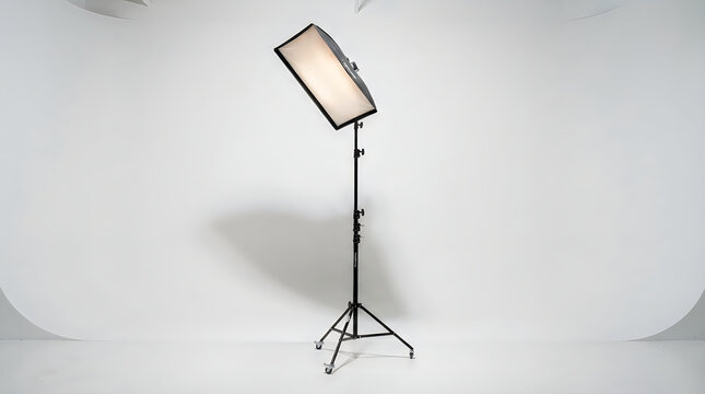 Professional studio softbox lighting equipment isolated on white background