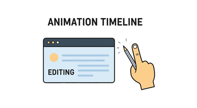 Digital animation editing software interface with stylus