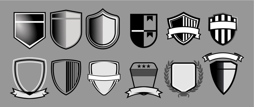 Vintage Heraldic Shield and Crest Emblem Collection