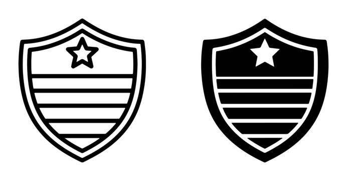 Shield Emblem Vector Icons, Military Badge Graphics, Security Emblem Symbols, Award Crest Illustrations, Protection Shield Shapes