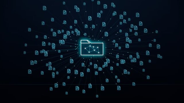 Digital folder managing connected files and data network