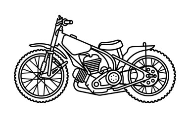 Fototapeta premium Speedway Motorcycle Vector Illustration