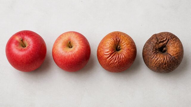 Apple Aging Process: Fresh to Rotten