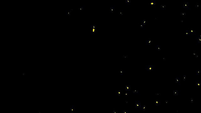 Text Shattering Yellow Particle Explosion Disintegration