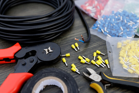 Electrician Tools and Wiring Components for Communication Services