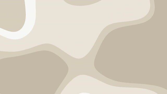 Abstract neutral minimalist background with organic fluid shapes in soft beige and earth tones for aesthetic boho design