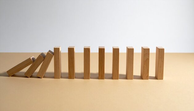 Domino Effect Cause and Sequence Concept