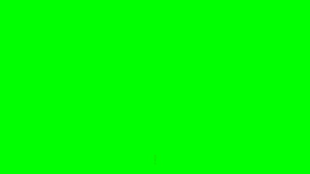 Animasi Tanda Seru Merah Bergaya Kartun dengan Latar Belakang Green Screen