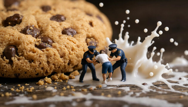 Miniature Law Enforcement in a Chocolate Chip Cookie World