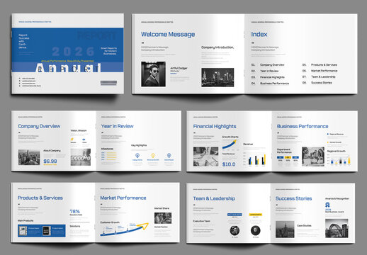 Annual Report Template for Corporate Business