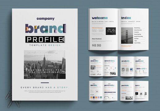 Company Brand Profile Template for Corporate Business