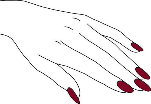 hand with nail polish