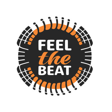 Vibrant Music Inspired Graphic with Bold Typography and Abstract Design