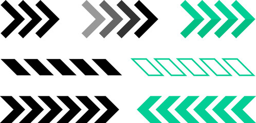 Chevron Arrow and Striped Directional Vector Elements Set © shamim.creative