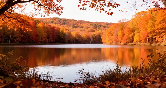 Lake Autumn Foliage
