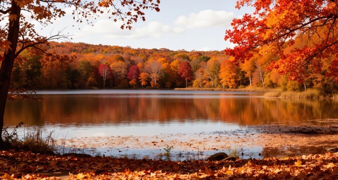 Lake Autumn Foliage
